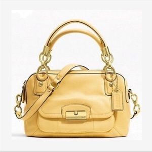 Coach yellow leather handbag